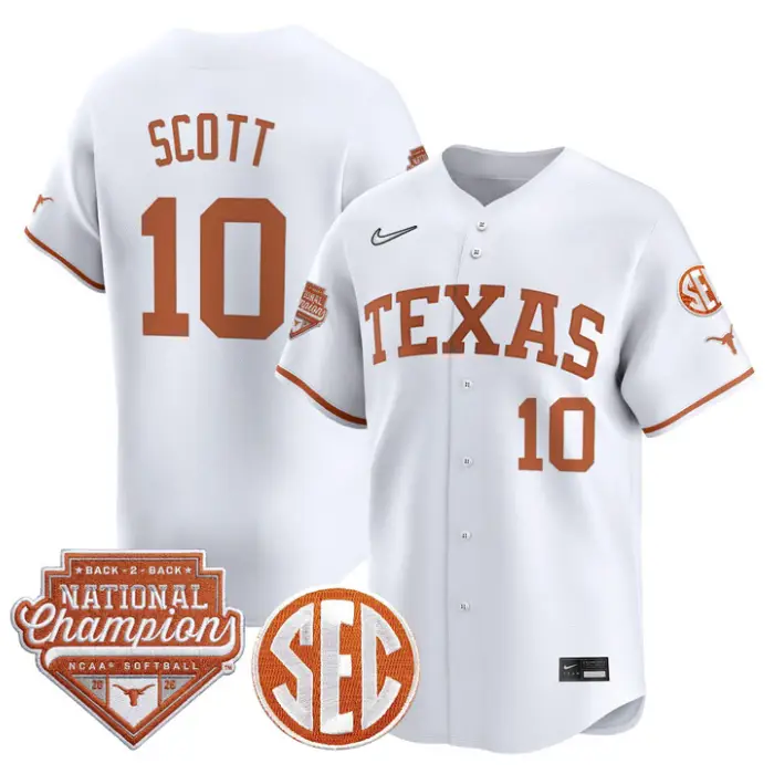 Mia Scott Jersey #10 Texas 2026 Back-To-Back World SeriesChampions 5 Mia Scott Jersey #10 Texas 2026 Back-To-Back World SeriesChampions by My Store