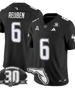 Mudia Reuben Jersey #6 South Florida Bulls 30th Patch Limited Stitched 7 Mudia Reuben Jersey #6 South Florida Bulls 30th Patch Limited Stitched by My Store NCAA Football Jerseys