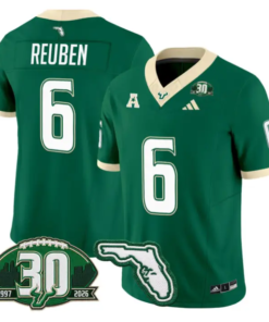 Mudia Reuben Jersey #6 South Florida Bulls 30th Patch Limited Stitched 9 Mudia Reuben Jersey #6 South Florida Bulls 30th Patch Limited Stitched by My Store NCAA Football Jerseys