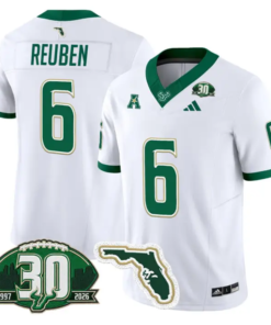 Mudia Reuben Jersey #6 South Florida Bulls 30th Patch Limited Stitched 10 Mudia Reuben Jersey #6 South Florida Bulls 30th Patch Limited Stitched by My Store NCAA Football Jerseys