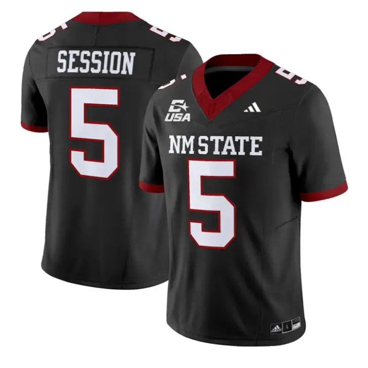 Nick Session Jersey #5 New Mexico State 2026 Vapor Limited Stitched 1 Nick Session Jersey #5 New Mexico State 2026 Vapor Limited Stitched by My Store NCAA Football Jerseys