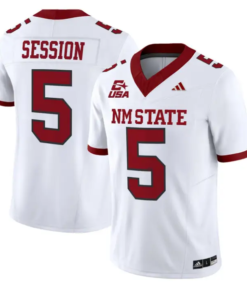 Nick Session Jersey #5 New Mexico State 2026 Vapor Limited Stitched 6 Nick Session Jersey #5 New Mexico State 2026 Vapor Limited Stitched by My Store NCAA Football Jerseys