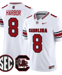 Nyck Harbor Jersey #8 South Carolina Gamecocks 2026 Limited Stitched by My Store NCAA Football Jerseys