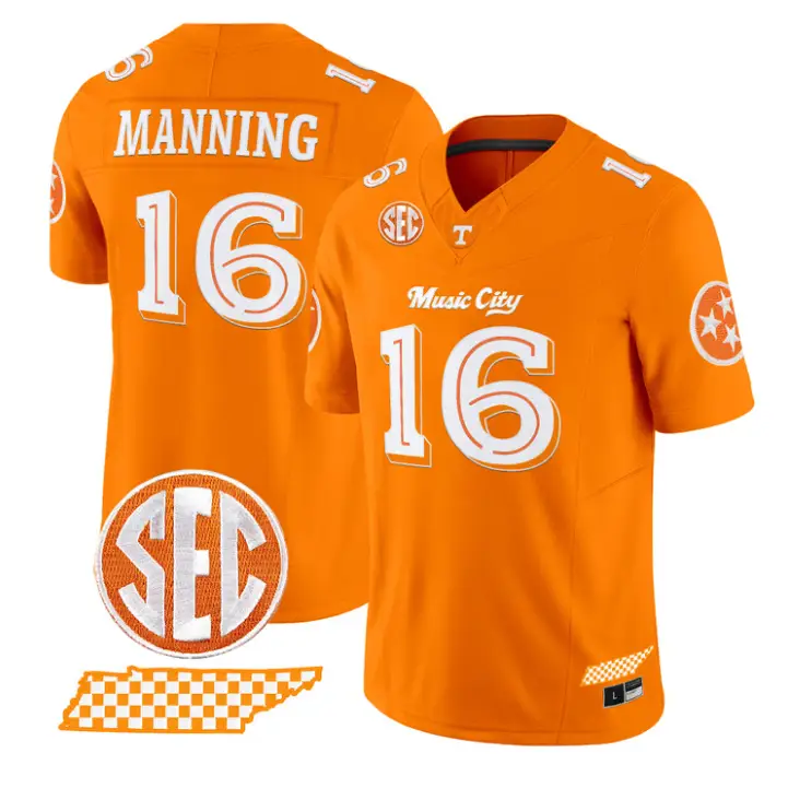 Peyton Manning Jersey #16 Tennessee Vols Music City Edition Stitched 3 Peyton Manning Jersey #16 Tennessee Vols Music City Edition Stitched by My Store NCAA Football Jerseys