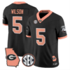 Raylen Wilson Jersey #5 Georgia Bulldogs 2026 The Big Peach Stitched by My Store NCAA Football Jerseys