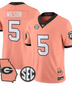 Raylen Wilson Jersey #5 Georgia Bulldogs 2026 The Big Peach Stitched 7 Raylen Wilson Jersey #5 Georgia Bulldogs 2026 The Big Peach Stitched by My Store NCAA Football Jerseys
