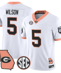 Raylen Wilson Jersey #5 Georgia Bulldogs 2026 The Big Peach Stitched 8 Raylen Wilson Jersey #5 Georgia Bulldogs 2026 The Big Peach Stitched by My Store NCAA Football Jerseys