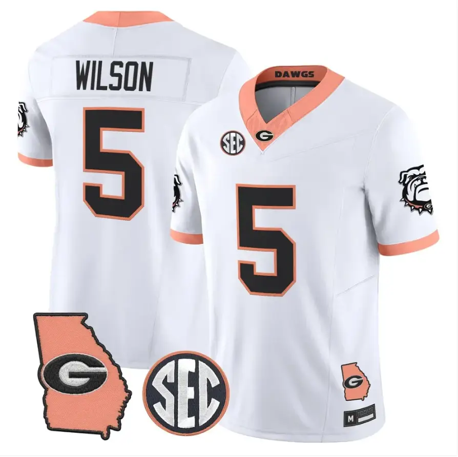 Raylen Wilson Jersey #5 Georgia Bulldogs 2026 The Big Peach Stitched 4 Raylen Wilson Jersey #5 Georgia Bulldogs 2026 The Big Peach Stitched by My Store NCAA Football Jerseys
