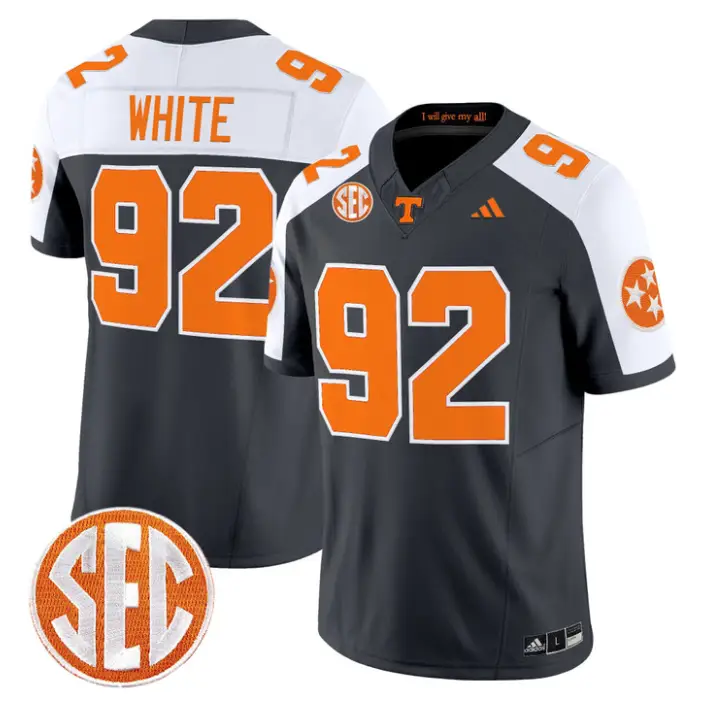 Reggie_White_Jersey_92_Tennessee_Vols_2026_Vapor_Limited_Stitched_Grey_Alter - Malcom Terry Reggie White Jersey #92 Tennessee Vols 2026 Vapor Limited Stitched by My Store NCAA Football Jerseys