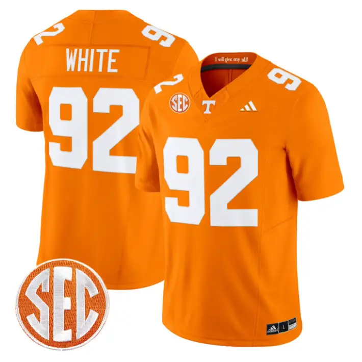 Reggie_White_Jersey_92_Tennessee_Vols_2026_Vapor_Limited_Stitched_Orange - Malcom Terry Reggie White Jersey #92 Tennessee Vols 2026 Vapor Limited Stitched by My Store NCAA Football Jerseys
