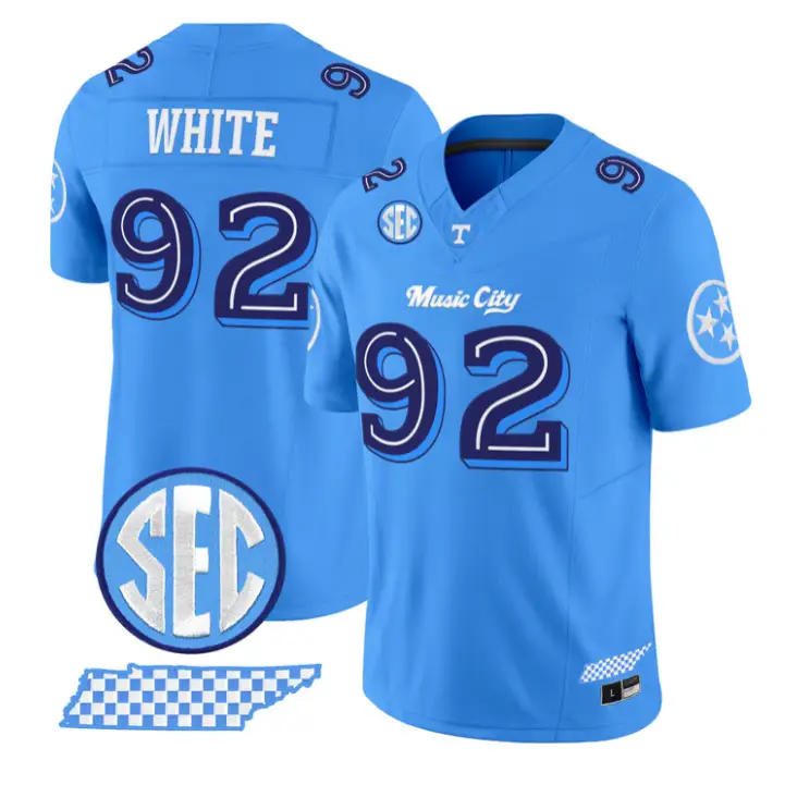 Reggie White Jersey #92 Tennessee Vols Music City Edition Stitched 1 Reggie White Jersey #92 Tennessee Vols Music City Edition Stitched by My Store NCAA Football Jerseys