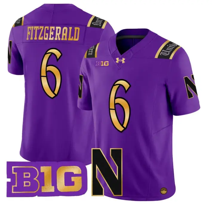 Robert Fitzgerald Jersey #6 Northwestern Wildcats 2026 Vapor Limited Stitched 1 Robert Fitzgerald Jersey #6 Northwestern Wildcats 2026 Vapor Limited Stitched by My Store NCAA Football Jerseys