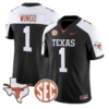 Ryan Wingo Jersey #1 Texas Longhorns 2026 SEC Patch Stitched by My Store NCAA Football Jerseys
