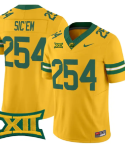 Sic'Em Jersey #254 Baylor Bears 2026 Vapor Limited Stitched by My Store NCAA Football Jerseys