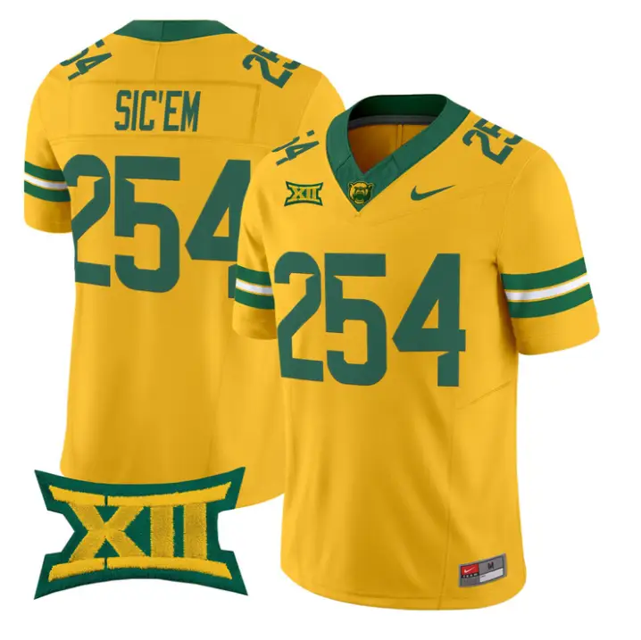 Sic'Em Jersey #254 Baylor Bears 2026 Vapor Limited Stitched by My Store NCAA Football Jerseys