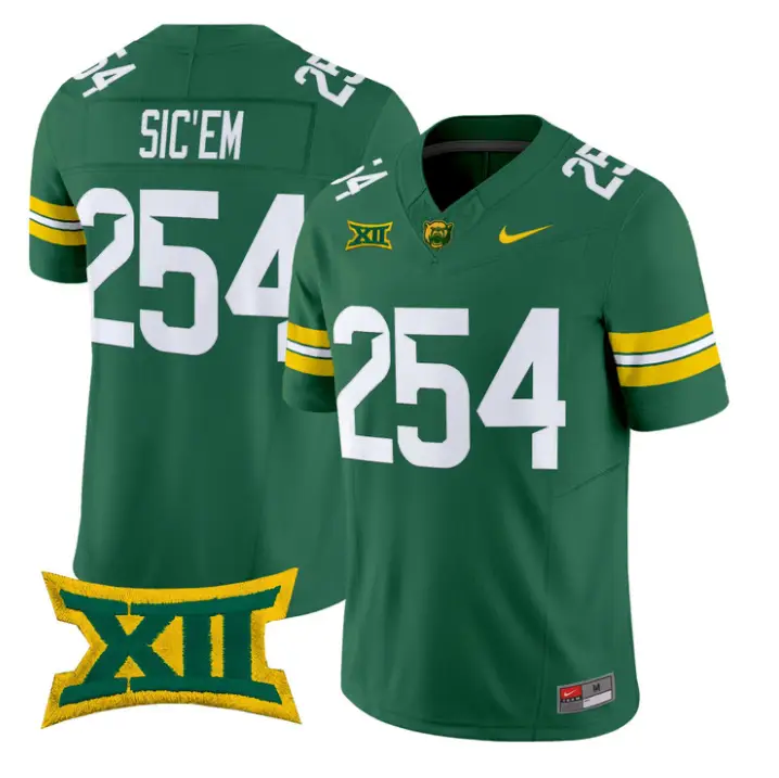 Sic'Em Jersey #254 Baylor Bears 2026 Vapor Limited Stitched by My Store NCAA Football Jerseys