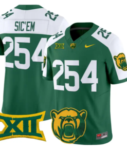 Sic'Em Jersey #254 Baylor Bears 2026 Vapor Limited Stitched by My Store NCAA Football Jerseys