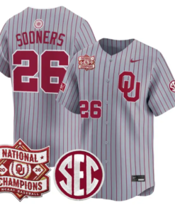 Sooners Jersey #26 Oklahoma 2026 National Champions Patch Stitched by My Store