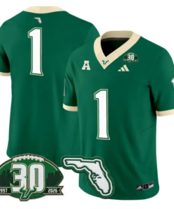 Team Jersey #1 South Florida Bulls 30th Patch Limited Stitched by My Store NCAA Football Jerseys