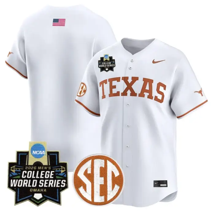Team Jersey Blank Texas Longhorns 2026 World Series Vapor Stitched Gray by My Store