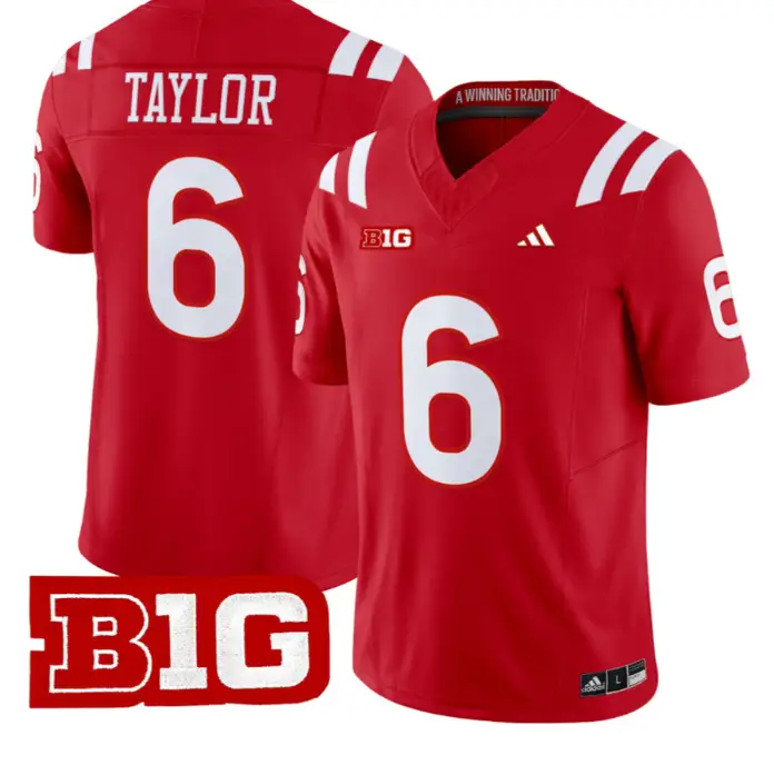 Trae Taylor Jersey #6 Nebraska Cornhuskers 2026 Vapor Limited Stitched 4 Trae Taylor Jersey #6 Nebraska Cornhuskers 2026 Vapor Limited Stitched by My Store NCAA Football Jerseys