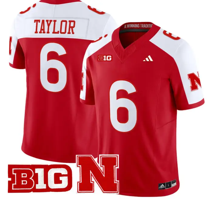 Trae Taylor Jersey #6 Nebraska Cornhuskers 2026 Vapor Limited Stitched 3 Trae Taylor Jersey #6 Nebraska Cornhuskers 2026 Vapor Limited Stitched by My Store NCAA Football Jerseys