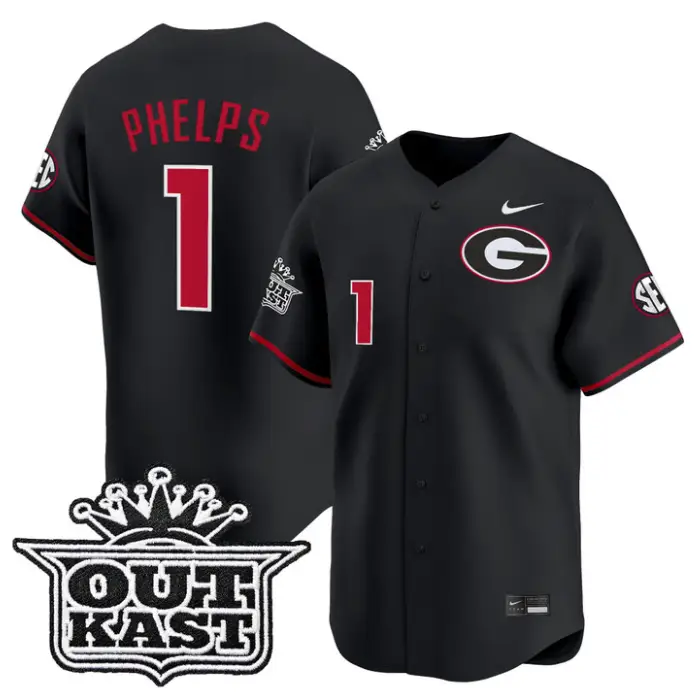 Tre Phelps Jersey #1 Georgia Bulldogs Baseball 2026 Outkast Stitched 1 Tre Phelps Jersey #1 Georgia Bulldogs Baseball 2026 Outkast Stitched by My Store