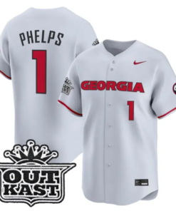 Tre Phelps Jersey #1 Georgia Bulldogs Baseball 2026 Outkast Stitched 6 Tre Phelps Jersey #1 Georgia Bulldogs Baseball 2026 Outkast Stitched by My Store