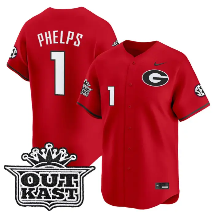 Tre Phelps Jersey #1 Georgia Bulldogs Baseball 2026 Outkast Stitched 3 Tre Phelps Jersey #1 Georgia Bulldogs Baseball 2026 Outkast Stitched by My Store