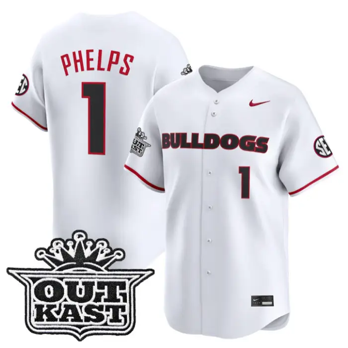 Tre Phelps Jersey #1 Georgia Bulldogs Baseball 2026 Outkast Stitched 4 Tre Phelps Jersey #1 Georgia Bulldogs Baseball 2026 Outkast Stitched by My Store