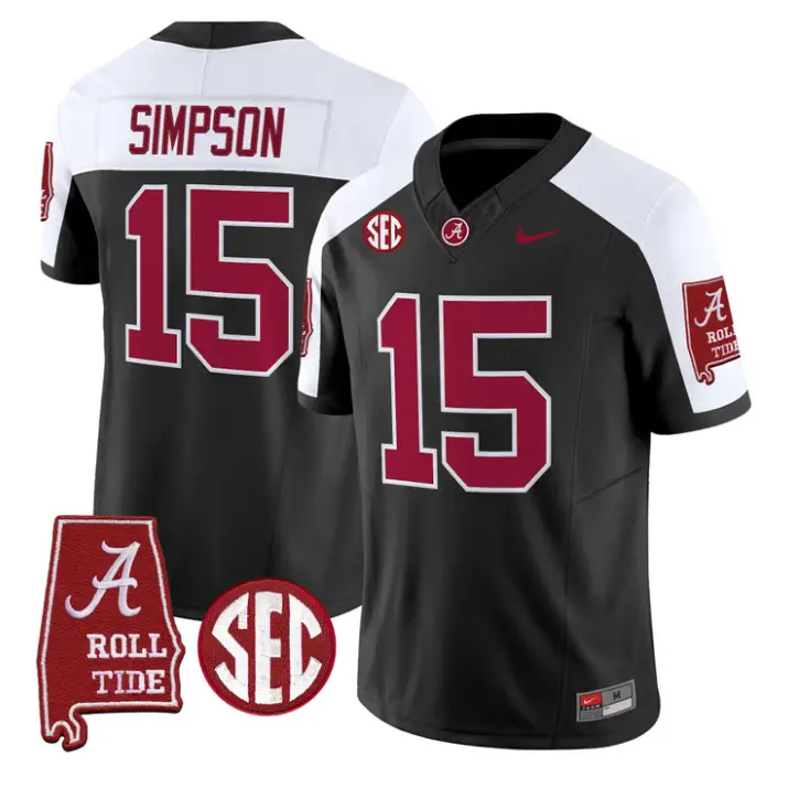 Ty_Simpson_Jersey_15_Alabama_Crimson_2026_SEC_Patch_Stitched_Black_Alter_89bc4249-0e2b-4186-85fe-8651044a23b9 - Malcom Terry Ty Simpson Jersey #15 Alabama Crimson 2026 SEC Patch Stitched by My Store NCAA Football Jerseys