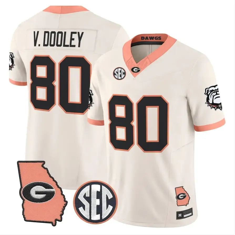 Vince Dooley Jersey #80 Georgia Bulldogs 2026 The Big Peach Stitched 2 Vince Dooley Jersey #80 Georgia Bulldogs 2026 The Big Peach Stitched by My Store NCAA Football Jerseys
