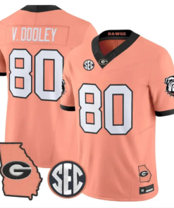 Vince Dooley Jersey #80 Georgia Bulldogs 2026 The Big Peach Stitched 7 Vince Dooley Jersey #80 Georgia Bulldogs 2026 The Big Peach Stitched by My Store NCAA Football Jerseys