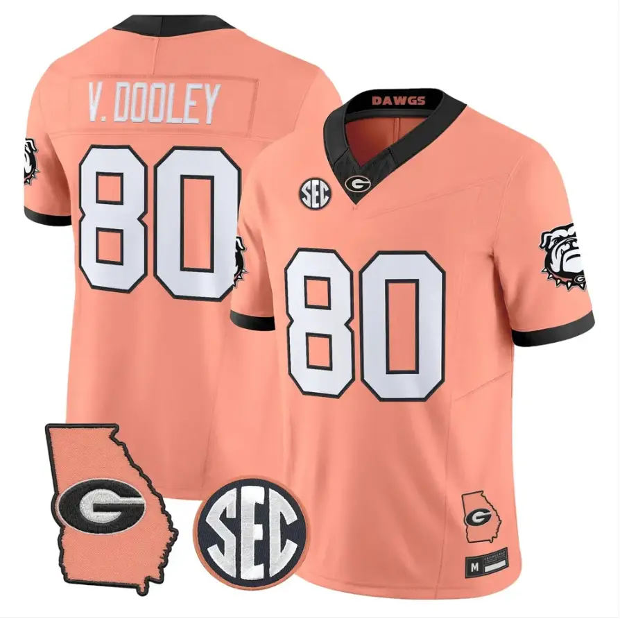 Vince Dooley Jersey #80 Georgia Bulldogs 2026 The Big Peach Stitched 3 Vince Dooley Jersey #80 Georgia Bulldogs 2026 The Big Peach Stitched by My Store NCAA Football Jerseys