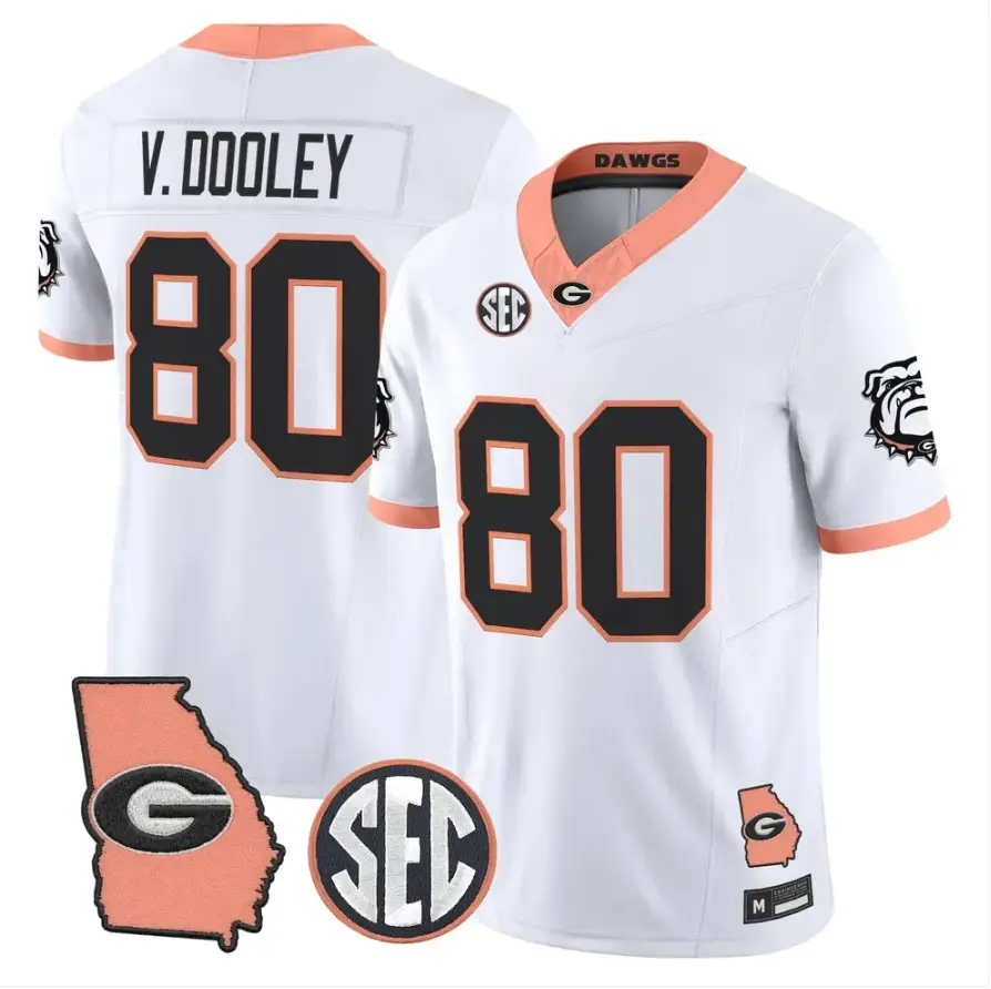 Vince Dooley Jersey #80 Georgia Bulldogs 2026 The Big Peach Stitched 4 Vince Dooley Jersey #80 Georgia Bulldogs 2026 The Big Peach Stitched by My Store NCAA Football Jerseys
