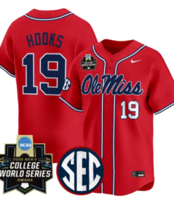 Walker Hooks Jersey #19 Ole Miss 2026 World Series Vapor Stitched by My Store