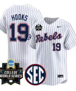 Walker Hooks Jersey #19 Ole Miss 2026 World Series Vapor Stitched by My Store