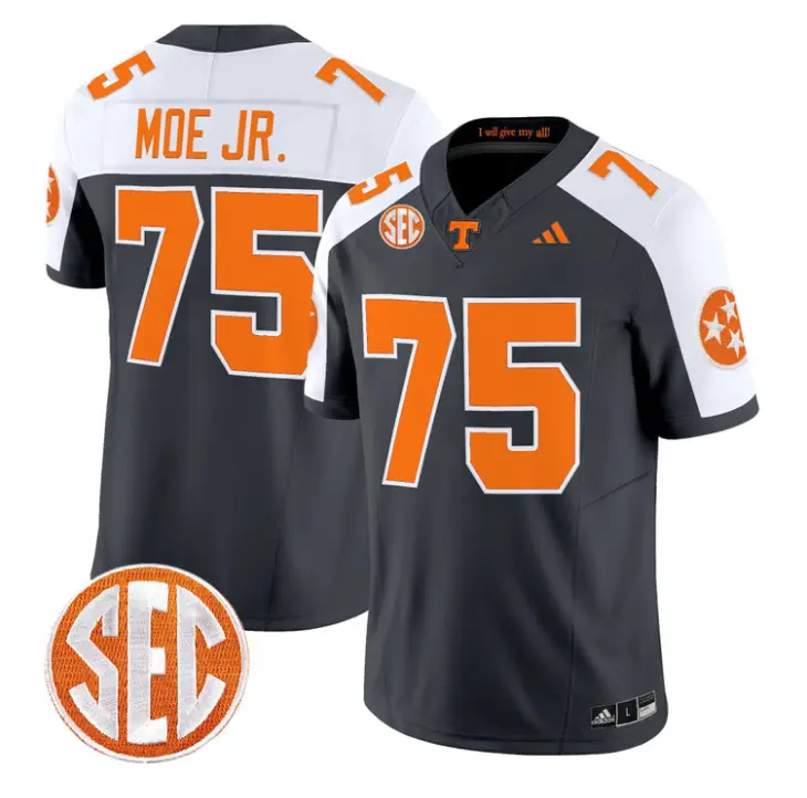 Wendell Moe Jr Jersey #75 Tennessee Vols 2026 Vapor Limited Stitched 2 Wendell Moe Jr Jersey #75 Tennessee Vols 2026 Vapor Limited Stitched by My Store NCAA Football Jerseys