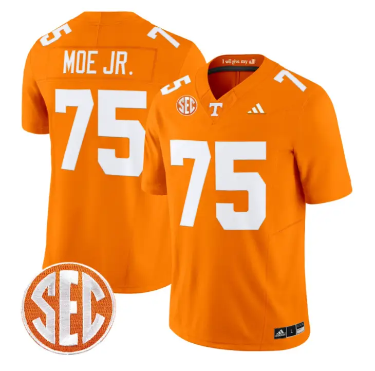 Wendell Moe Jr Jersey #75 Tennessee Vols 2026 Vapor Limited Stitched 5 Wendell Moe Jr Jersey #75 Tennessee Vols 2026 Vapor Limited Stitched by My Store NCAA Football Jerseys