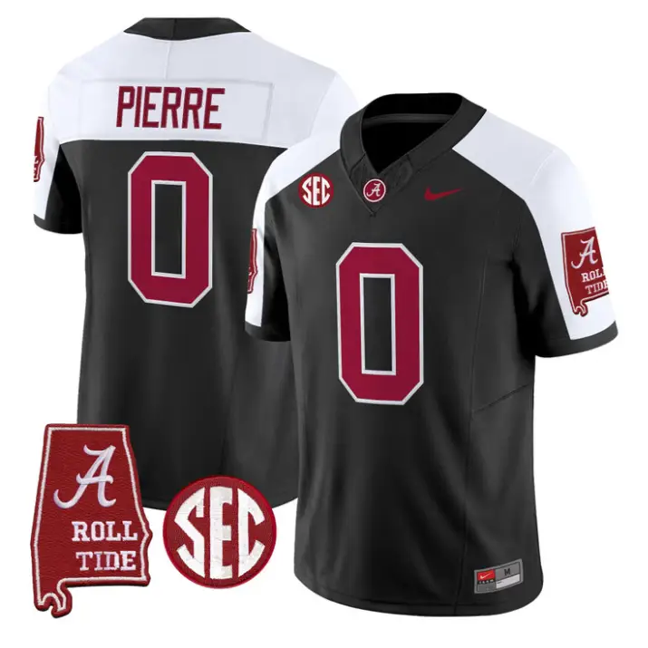 Yhonzae Pierre Jersey #0 Alabama Crimson 2026 SEC Patch Stitched 1 Yhonzae Pierre Jersey #0 Alabama Crimson 2026 SEC Patch Stitched by My Store NCAA Football Jerseys