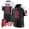 Zabien Brown Jersey #2 Alabama Crimson 2026 SEC Patch Stitched by My Store NCAA Football Jerseys