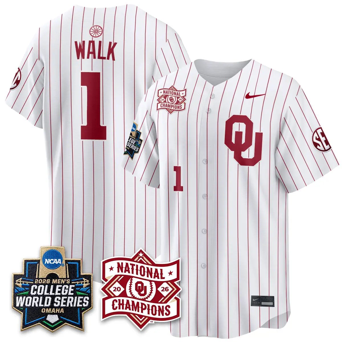 Oklahoma Sooners 2026 NCAA Baseball College World Series Champions Vapor Jersey - Stitched 31 Oklahoma Sooners 2026 NCAA Baseball College World Series Champions Vapor Jersey - Stitched by Oklahoma Sooners