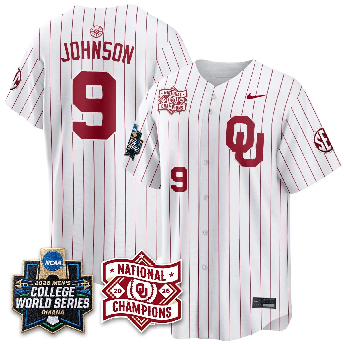 Oklahoma Sooners 2026 NCAA Baseball College World Series Champions Vapor Jersey - Stitched 36 Oklahoma Sooners 2026 NCAA Baseball College World Series Champions Vapor Jersey - Stitched by Oklahoma Sooners