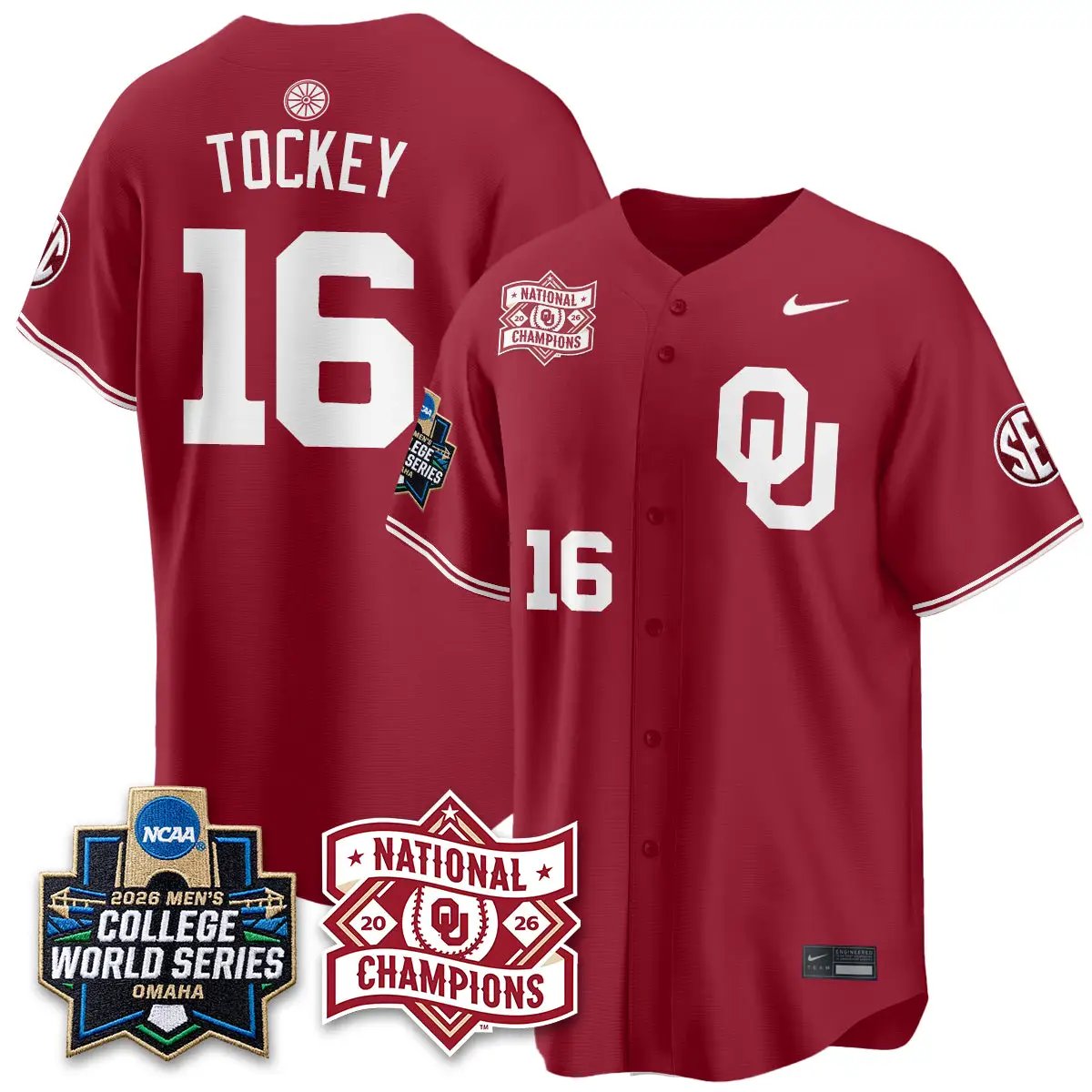 Oklahoma Sooners 2026 NCAA Baseball College World Series Champions Vapor Jersey - Stitched 27 Oklahoma Sooners 2026 NCAA Baseball College World Series Champions Vapor Jersey - Stitched by Oklahoma Sooners