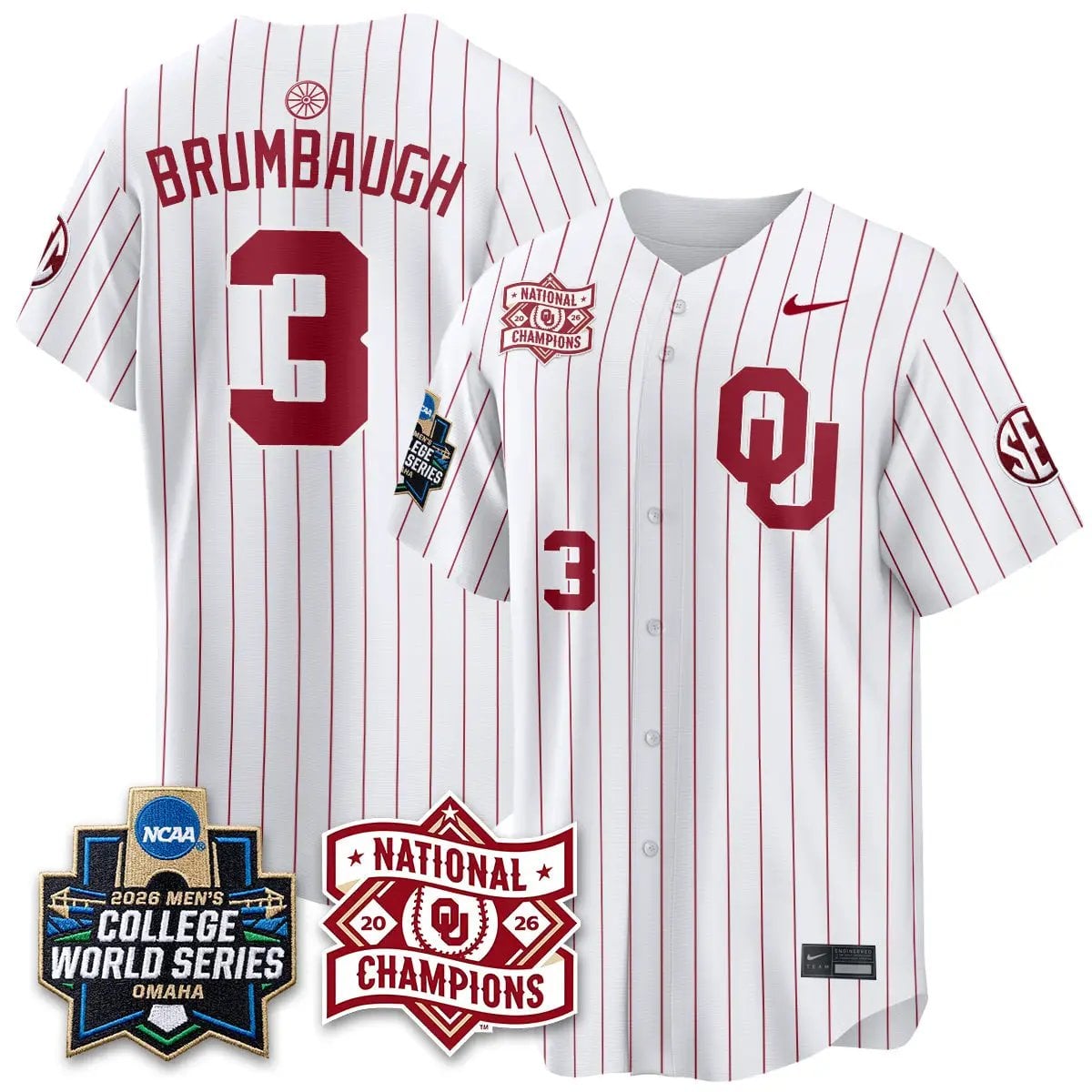Oklahoma Sooners 2026 NCAA Baseball College World Series Champions Vapor Jersey - Stitched 32 Oklahoma Sooners 2026 NCAA Baseball College World Series Champions Vapor Jersey - Stitched by Oklahoma Sooners