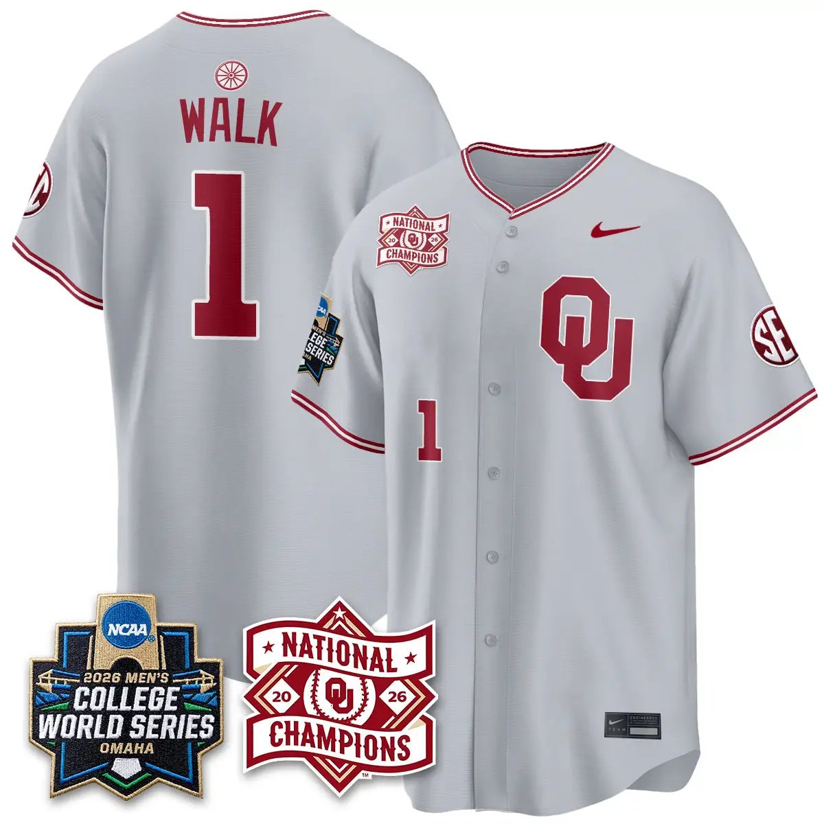 Oklahoma Sooners 2026 NCAA Baseball College World Series Champions Vapor Jersey - Stitched 11 Oklahoma Sooners 2026 NCAA Baseball College World Series Champions Vapor Jersey - Stitched by Oklahoma Sooners