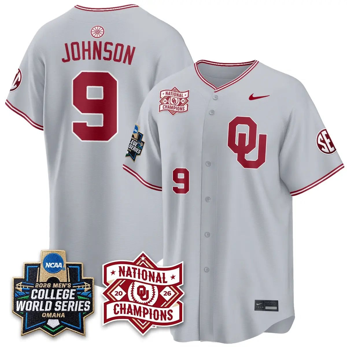 Oklahoma Sooners 2026 NCAA Baseball College World Series Champions Vapor Jersey - Stitched 16 Oklahoma Sooners 2026 NCAA Baseball College World Series Champions Vapor Jersey - Stitched by Oklahoma Sooners