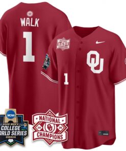 Oklahoma Sooners 2026 NCAA Baseball College World Series Champions Vapor Jersey - Stitched 60 Oklahoma Sooners 2026 NCAA Baseball College World Series Champions Vapor Jersey - Stitched by Oklahoma Sooners