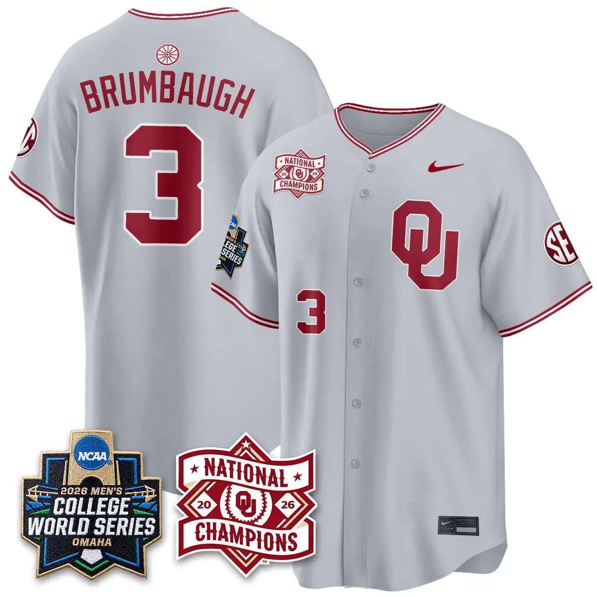 Oklahoma Sooners 2026 NCAA Baseball College World Series Champions Vapor Jersey - Stitched 12 Oklahoma Sooners 2026 NCAA Baseball College World Series Champions Vapor Jersey - Stitched by Oklahoma Sooners