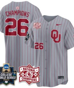 Oklahoma Sooners 2026 NCAA Baseball College World Series Champions Vapor Jersey - Stitched 48 Oklahoma Sooners 2026 NCAA Baseball College World Series Champions Vapor Jersey - Stitched by Oklahoma Sooners